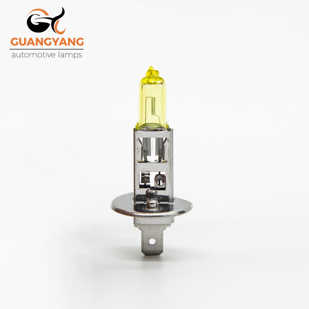 2 uds H1 12V 55W luz amarilla faro de coche 2800K bombillas halógenas para automóvil lámparas antiniebla luces halógenas de Luz De Carretera