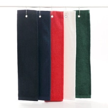 40*60Cm Golf Handdoek Met Haak Katoen Golf Cleaning Soft Sport Handdoek Reiniging Golfclubs Zwart Wit rood Groen Blauw