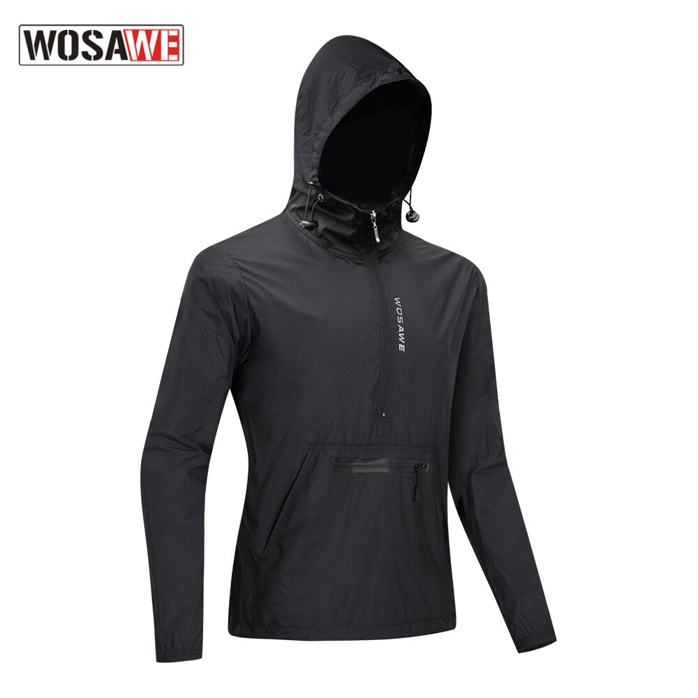 WOSAWE-cortavientos impermeable para hombre, ropa deportiva reflectante para deportes al aire libre, chaqueta transpirable para ciclismo