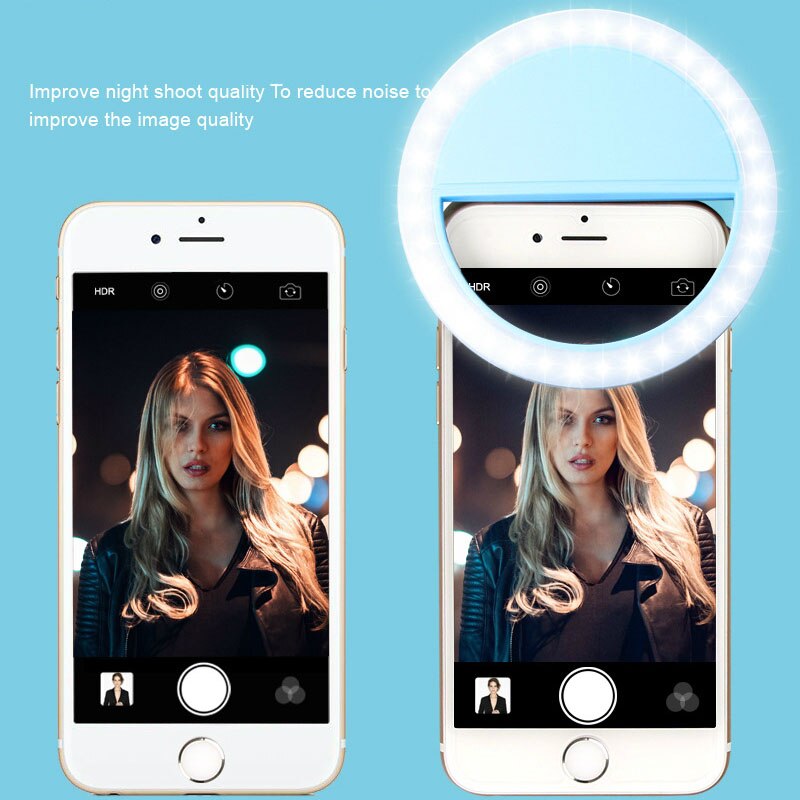 Draagbare Selfie Led Ring Flash Light Mobiele Telefoon 36 Leds Selfie Lamp Ring Make-Up Verlichting Led Light Clip Voor Telefoon
