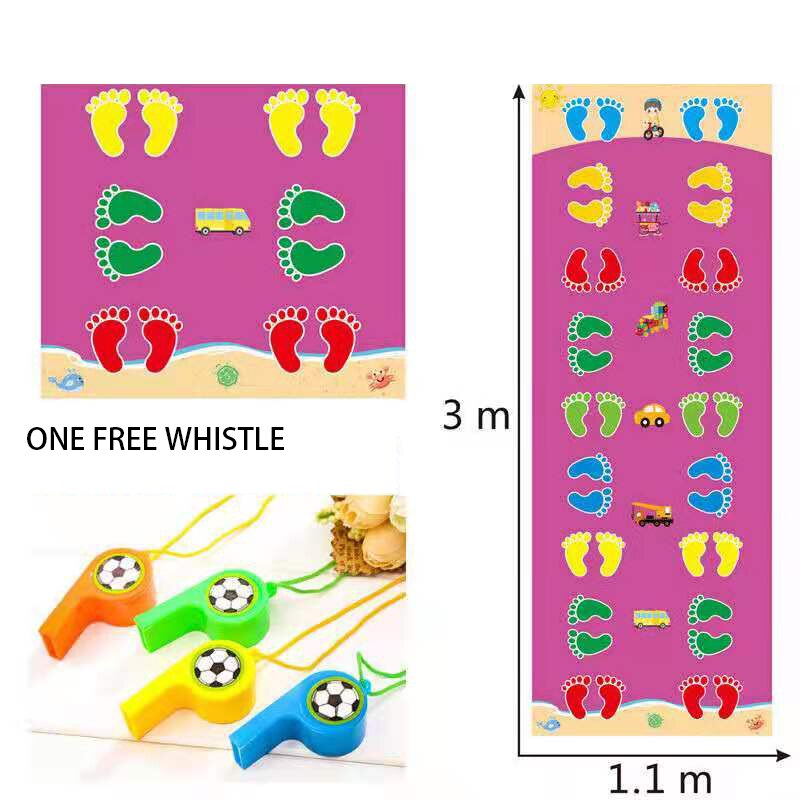 Hand and Feet Game Kids Jumping Carpet Mat Children Jump Lattice Pad Family Kindergarten Indoor Outdoor Team Toys