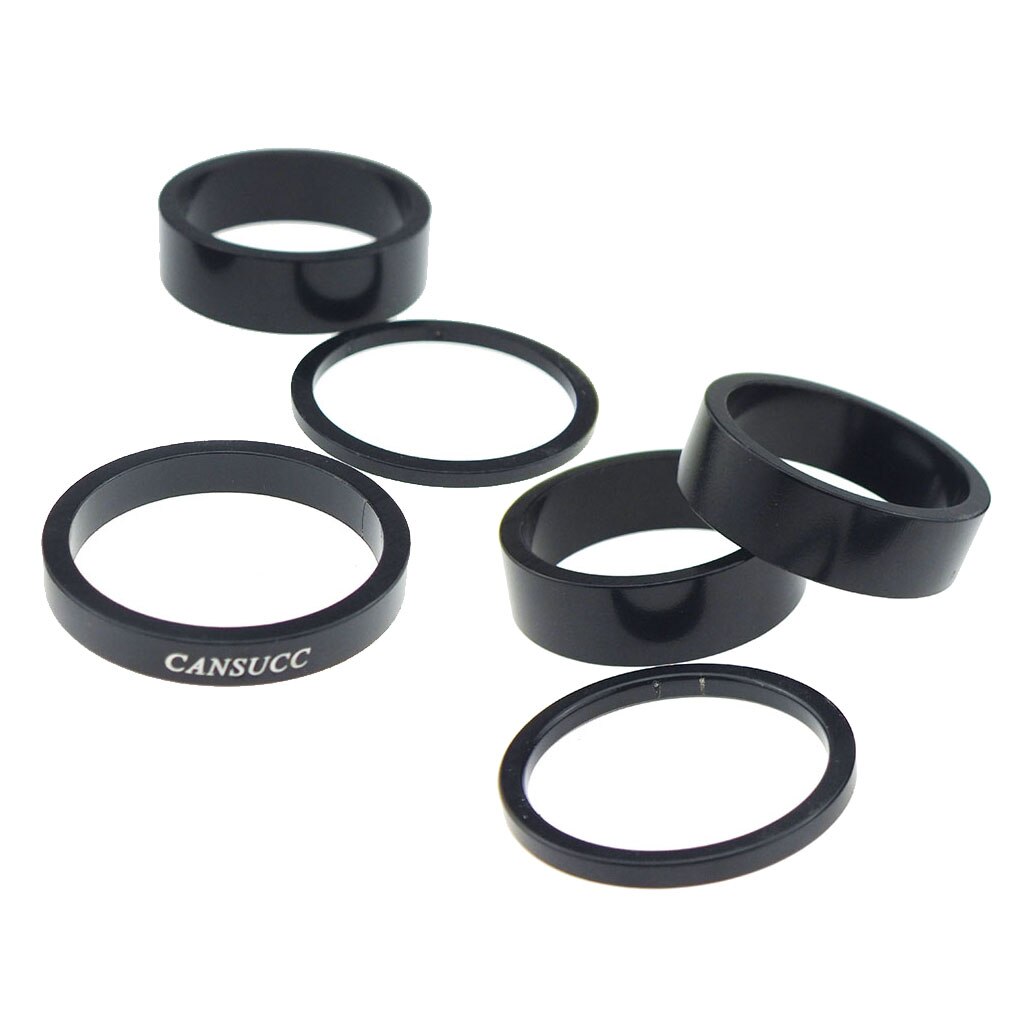 6Pcs/Set Bike Headset Spacers for Most Bicycle, Road Bike, MTB Cycling 1-1/8 Inch 10 5 3 2 mm, 4 Sizes