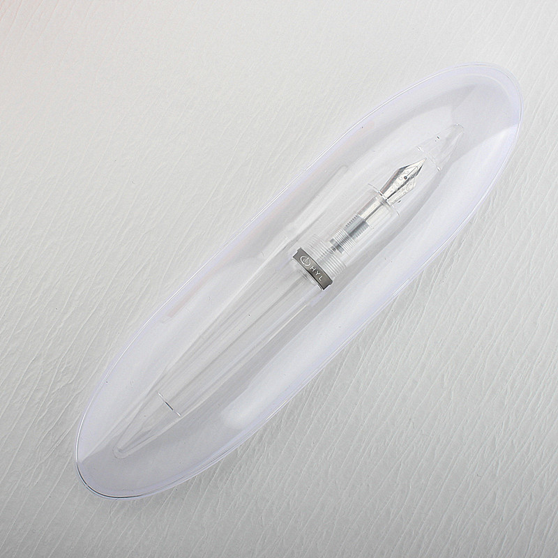 Nowe pióro wieczne Przezroczysta zakraplaczka EF F M Stalówki Pióro atramentowe Biuro szkolne Długopisy robić pisania Prezenty świąteczne z oryginalnym pudełkiem: Niebieski / EF