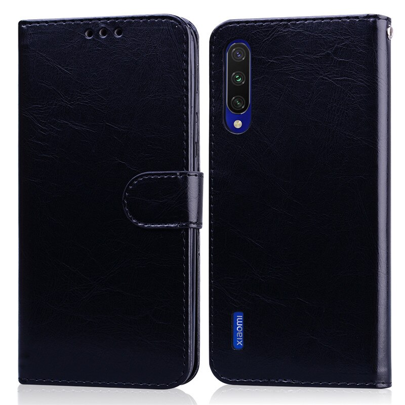 Leather Flip Case Voor Xiaomi Mi A3 MiA3 Case Book Stand Wallet Case Voor Op Xiaomi Mi A3 Mi Een 3 Coque Capa Telefoon Case Fundas: Black