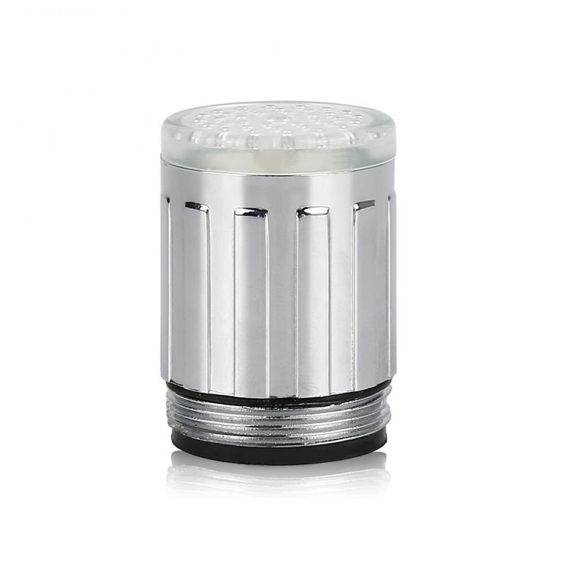 changeante lueur lumière-up LED robinet d'eau cuisine robinet de douche robinet lumineux buse tête salle de bain lumière 3 couleur 7 couleurs: blue Adapter