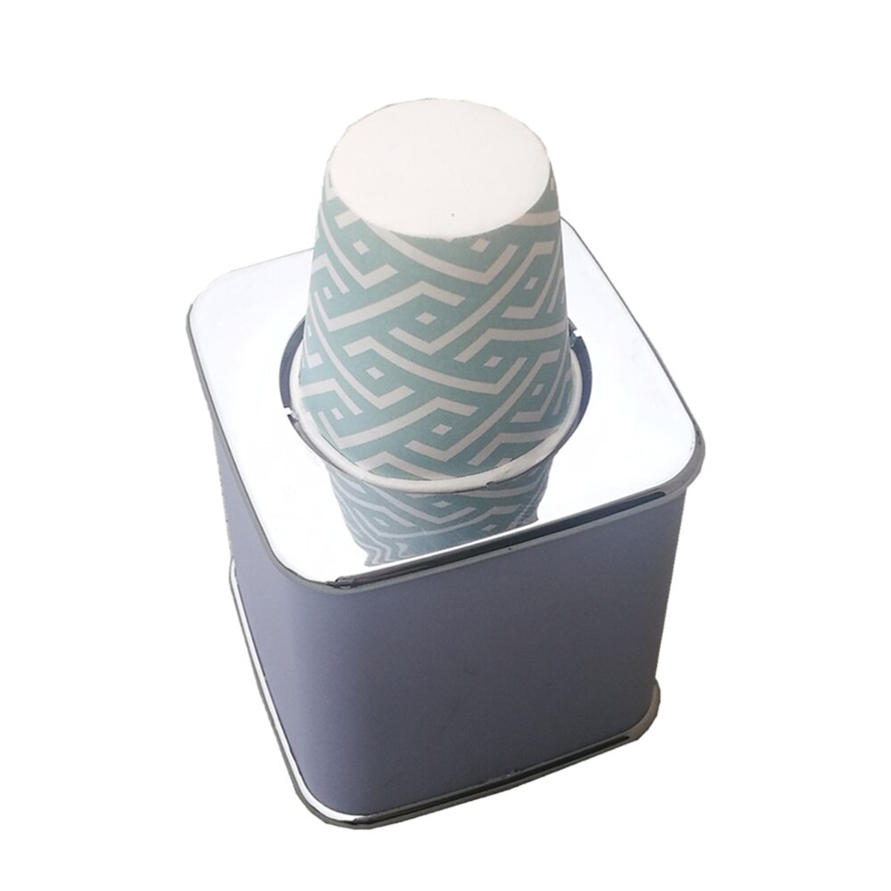 Disposable Water Cup Dispenser Paper Cup Dispenser Type Beverage Cup Holder with 20PCS Cup (Random Pattern Cup): Default Title