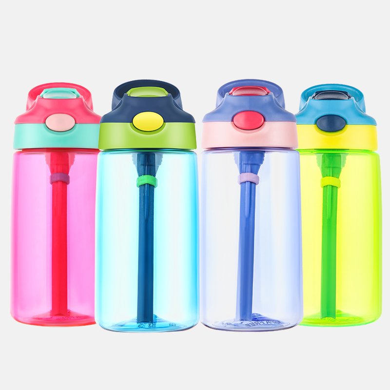 500ml bpa gratis udendørs børn sport flaske med halm vandring klatring sund livsflaske til vand mine børn vand juice juice flaske