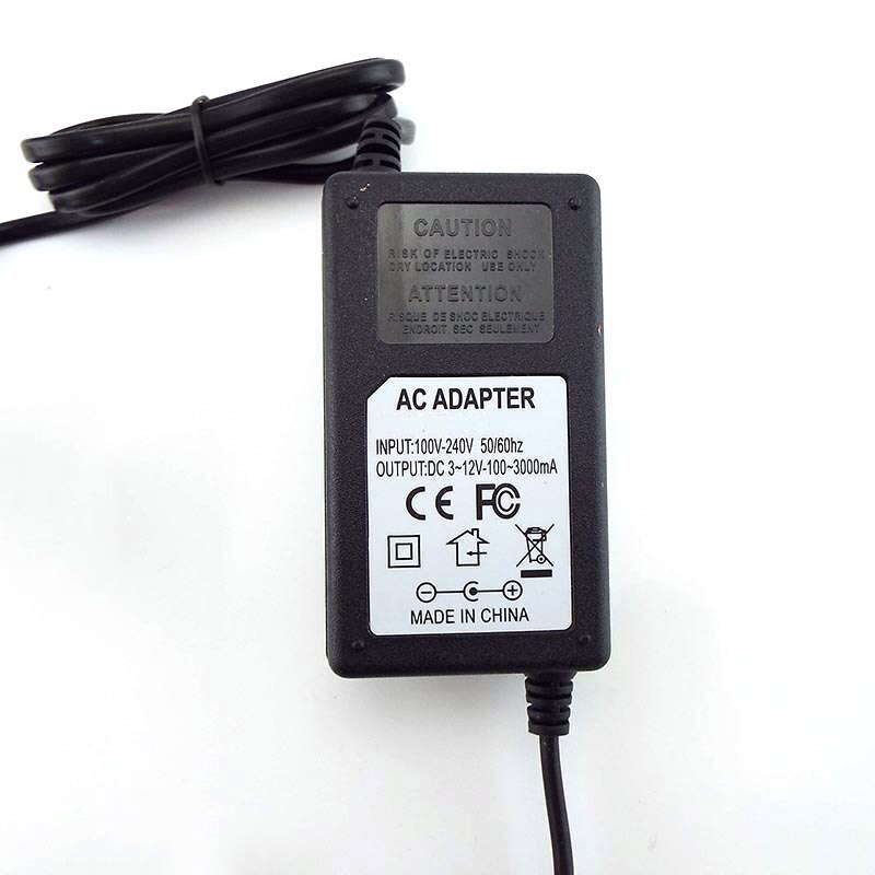 3V-12V 3A Universal Adaptor AC to DC Adjustable Power Supply Transformer Electric Charger For CCTV LED Strip Light EU US Plug