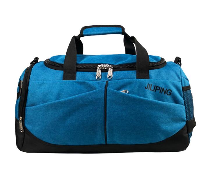 Iksnail vandtæt mænds sports gym taske kvinder rejse håndtaske stor udendørs tote bagage yoga til fitness skulder tasker: Blå
