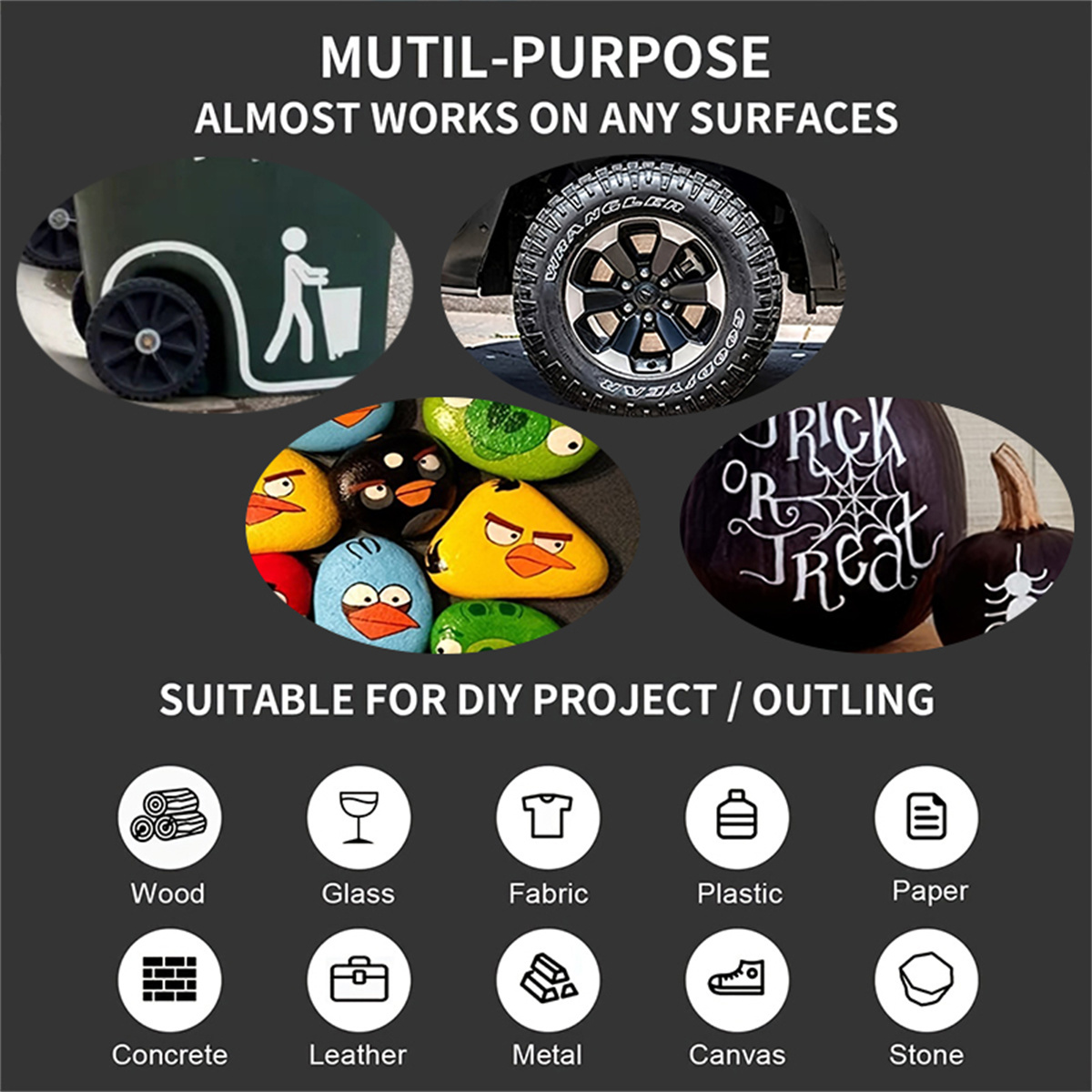 1/2/3 Pcs White Marker Pens 2.0mm Oily Waterproof White Gel Pen DIY Graffiti Sketching Markers Stationery Wrting School Supplies