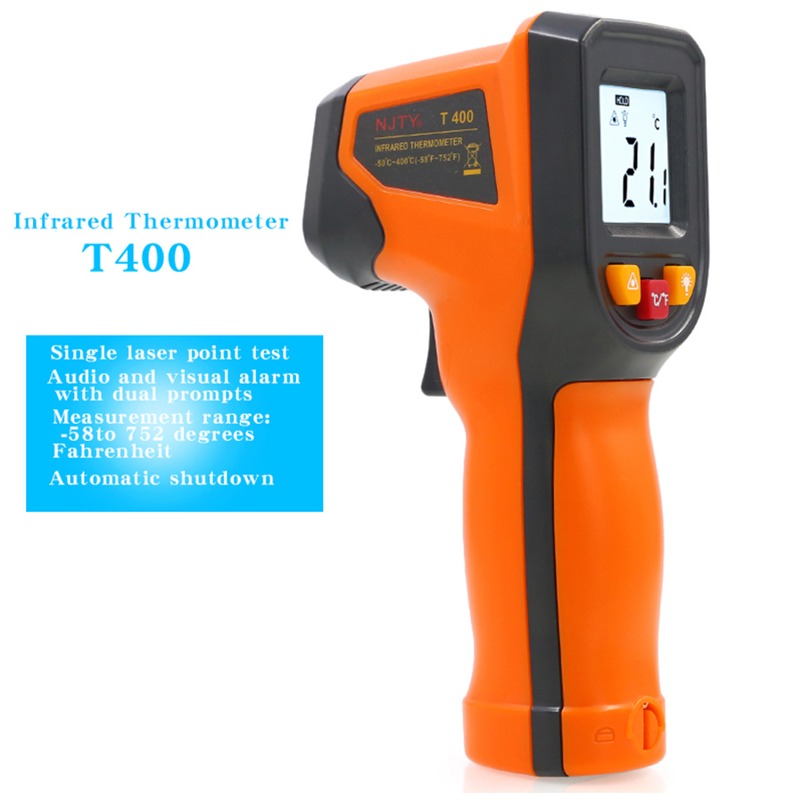 NJTY T400A T600A High Precision Infrared Thermometer, Water Thermometer, Baking and Kitchen Industrial Thermometer