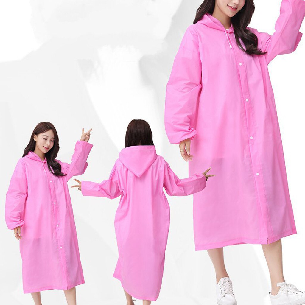 Men's Outdoor Travel Adult Raincoat Thick Transparent EVC Raincoat