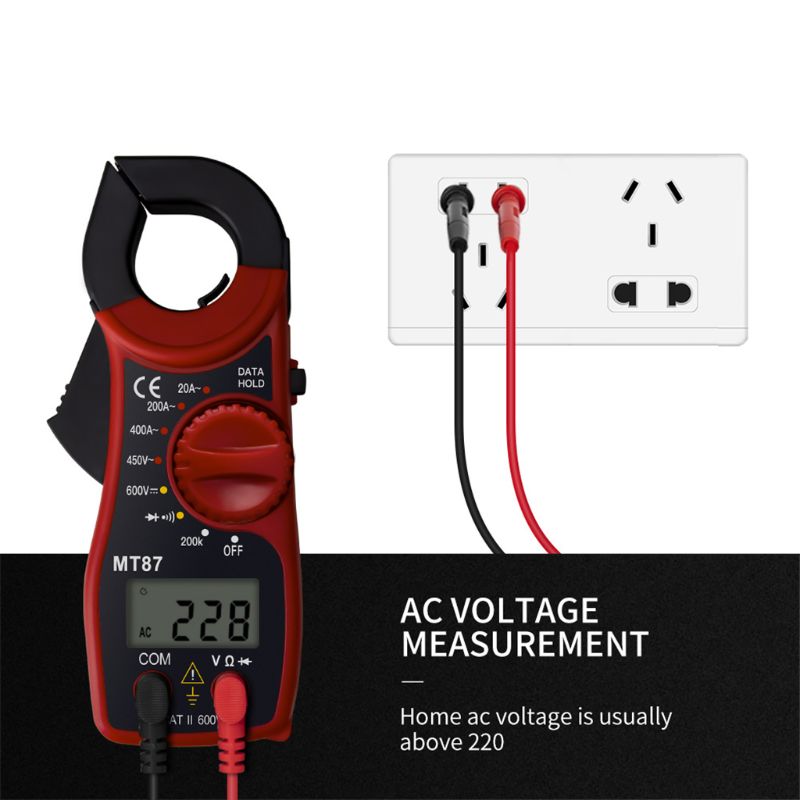 Tragbare MT87 Digital Clamp Amperemeter Multimeter Mit Messung AC/DC Spannung Tester (AC Strom) Widerstand Multi Test