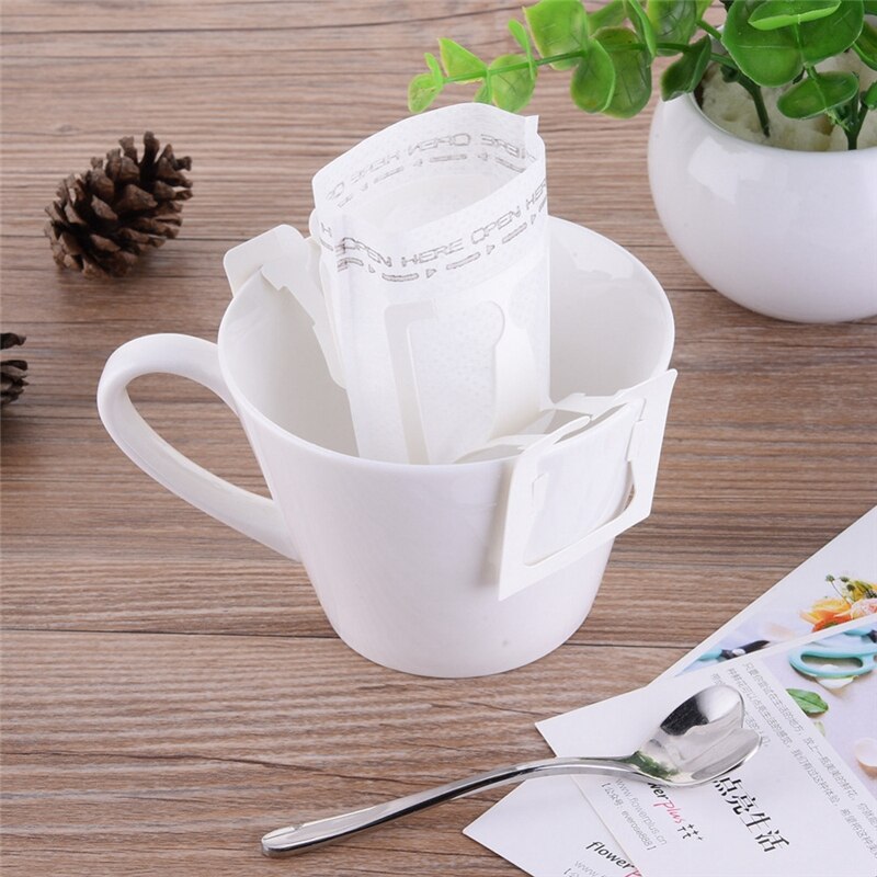 Kaffe 300 stk/pakke dryp kaffepose bærbar selvbetjening kaffe te hængende sanitetsfilterpapir hjemmekontor rejse