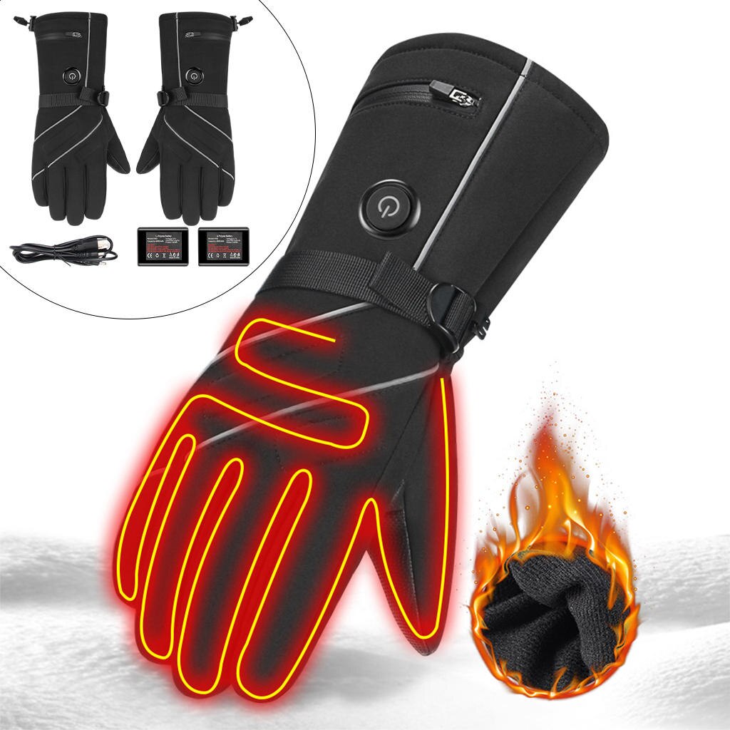 Motorcycle Gloves Electric Battery Heated Gloves Touch Screen Gloves for Motocross ATV Outdoor Sports Heating Motorbike Gloves