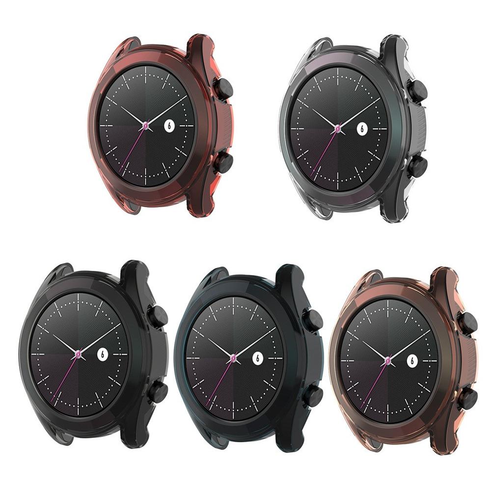 Clear TPU Protector Bumper Horloge Frame Case Cover voor Huawei GT2 42mm 46mm Smart horloge accessoires GT 2 shell Protector #1019