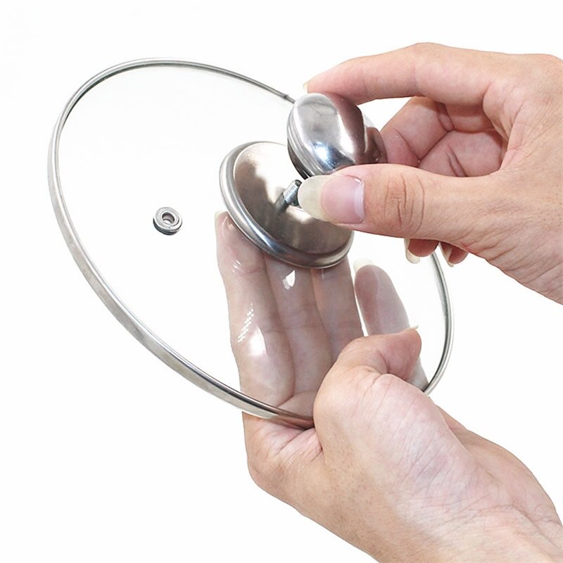 QueenTime Replacement Pot Lid Knob Stainless Steel Pans Cover Knobs Kitchen Universal Cookware Accessories Easy Installation