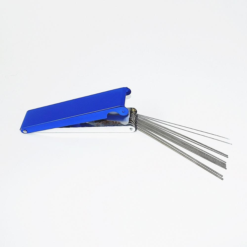 Fakkel Tip Cleaner Gas Lassen Solderen Snijbrander Tip Cleaner 14Pcs Set Gitaar Moer Naald Bestanden Nozzle Jet Boor maat 77-49