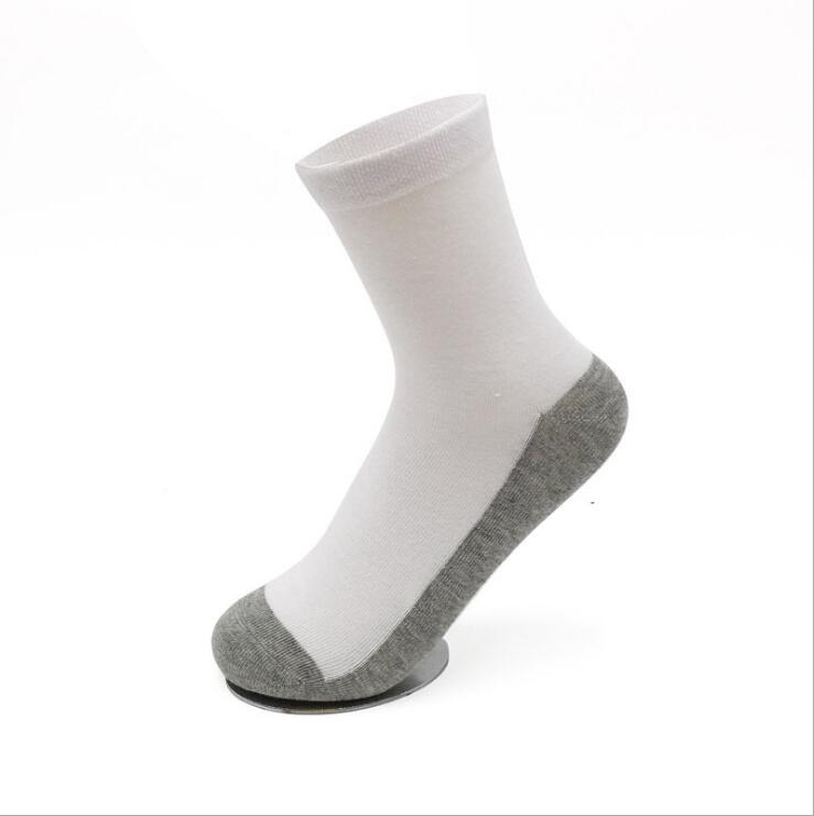 Chaussettes d&#39;école en coton peigné pour enfants, lot de 5 paires: GRAY / 24 to 26 cm