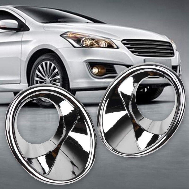 Voor suzuki vitara 2 stuks zilveren chromen auto koplamp mistlamp afdekking sierlijst auto styling