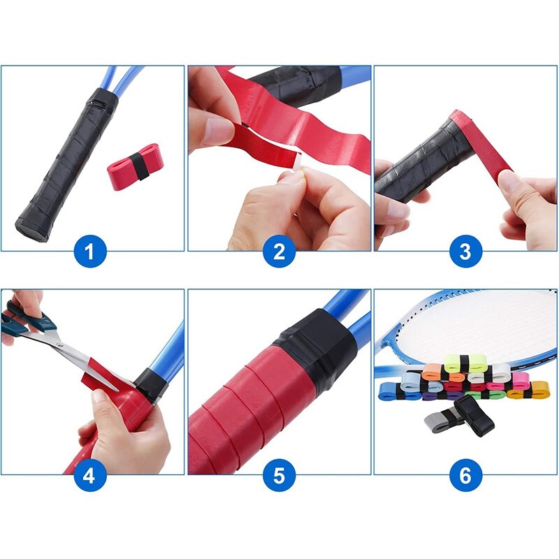 Antislip en waterabsorberende handgreep voor tennis- en badmintonracket 10 stuks
