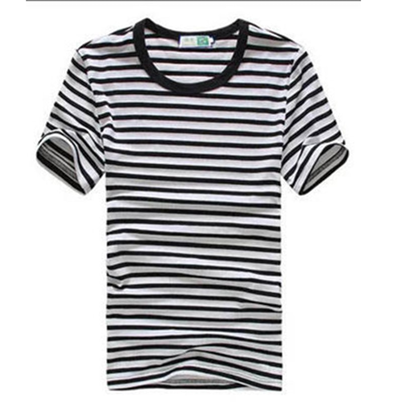 T-Shirt Manches Longues Modern Amusement – Gris à Rayures Blanches, Taille M Homme