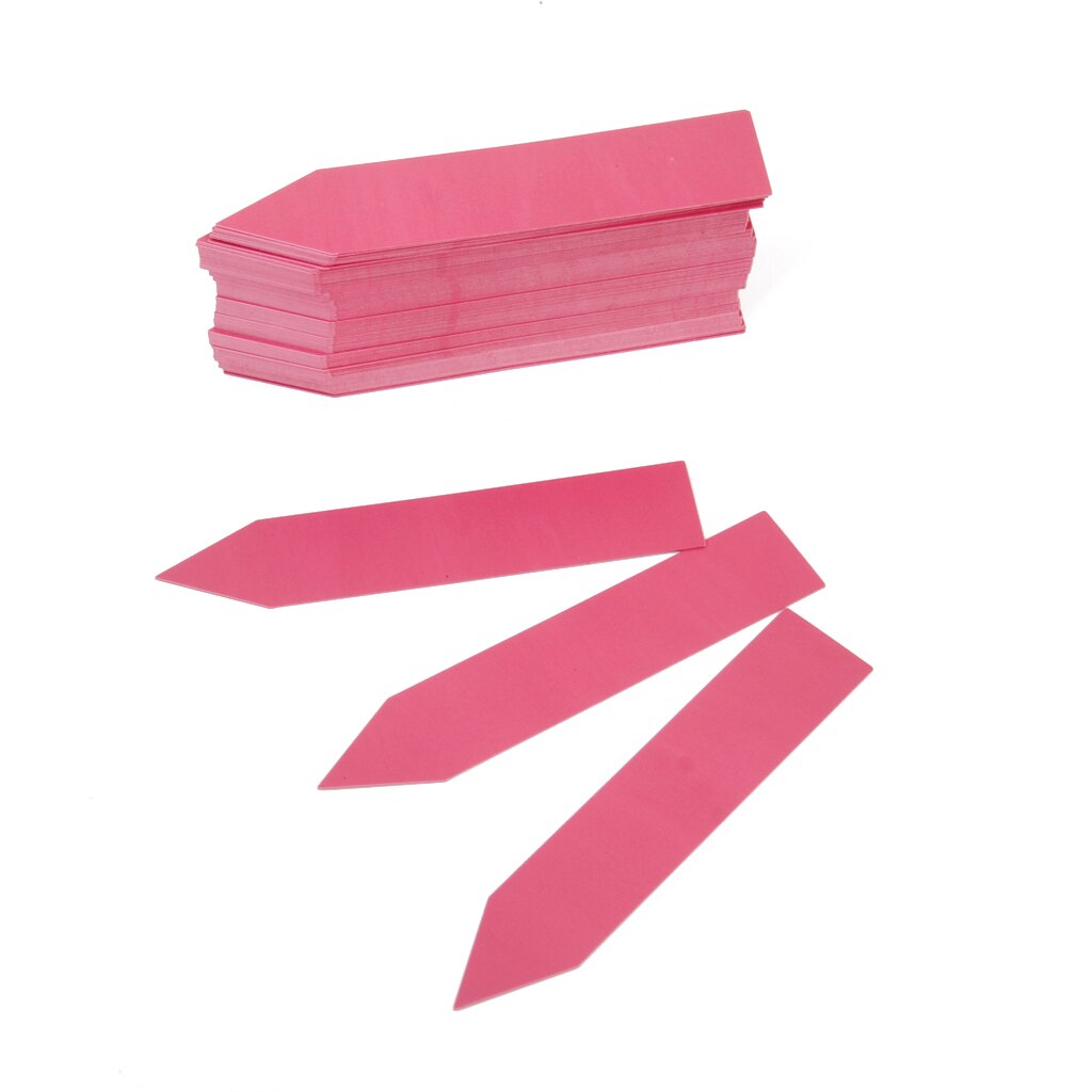 Pak Van 100 4 Inch Plant Kwekerij Labels Pot Marker Tuinieren Stake Tags Herbruikbare En Waterdicht Voor Planten: Roze