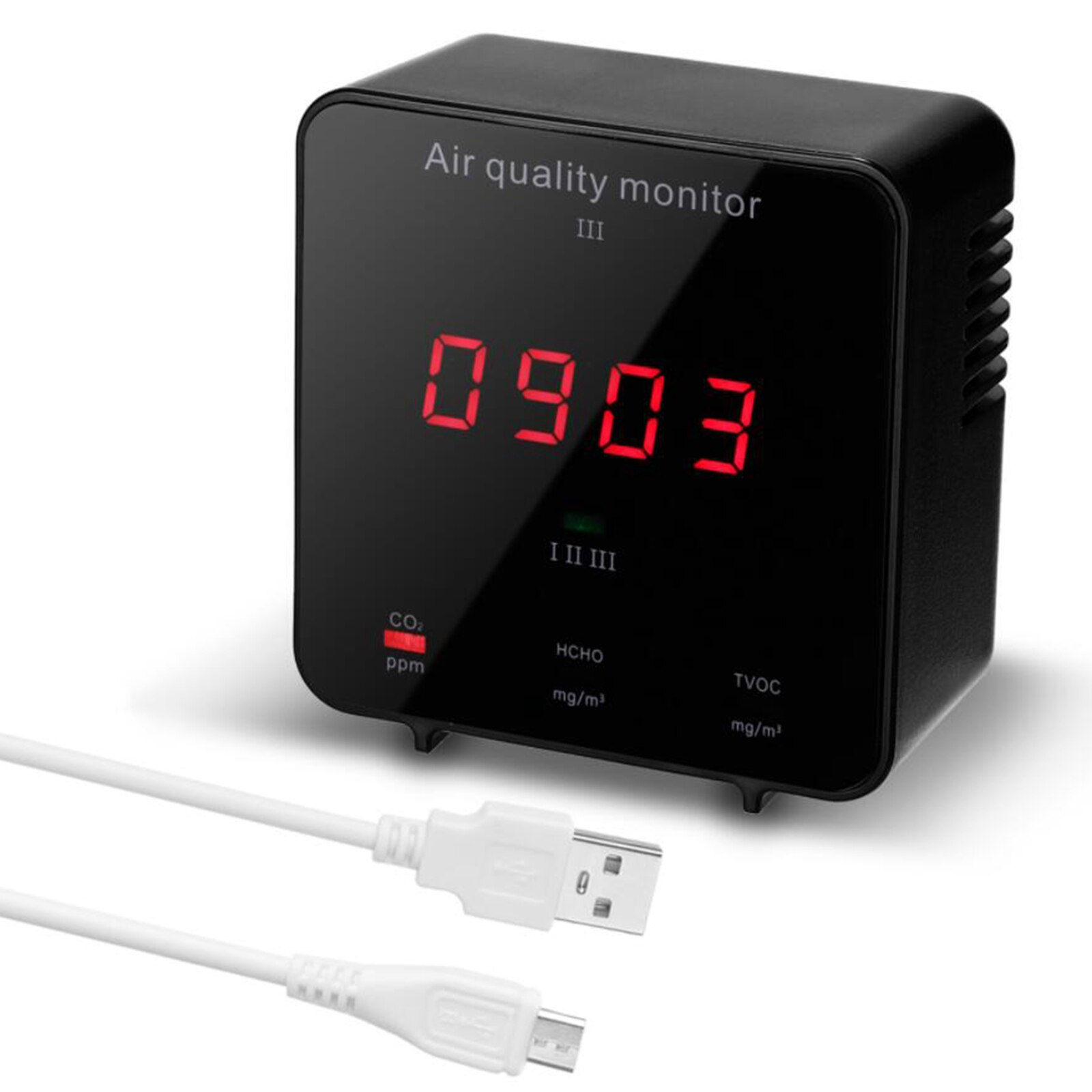4in1 Smart Air Monitor HCHO TVOC AQI CO2 Air Pollution Monitor Accurate Test
