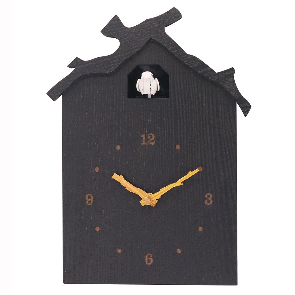 Antique en bois coucou horloge murale oiseau temps cloche balançoire alarme montre créative oiseau décoration horloge murale maison bureau décoration