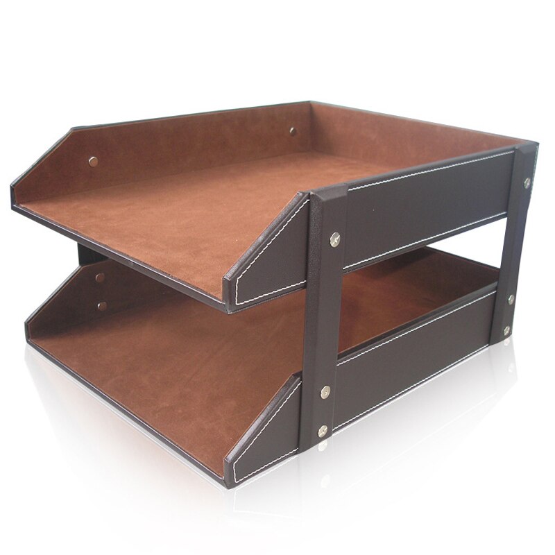 A4 Desktop Two-layer Document Trays A4 File Paper Rack Office Supplies 35*27.5*18.3 cm