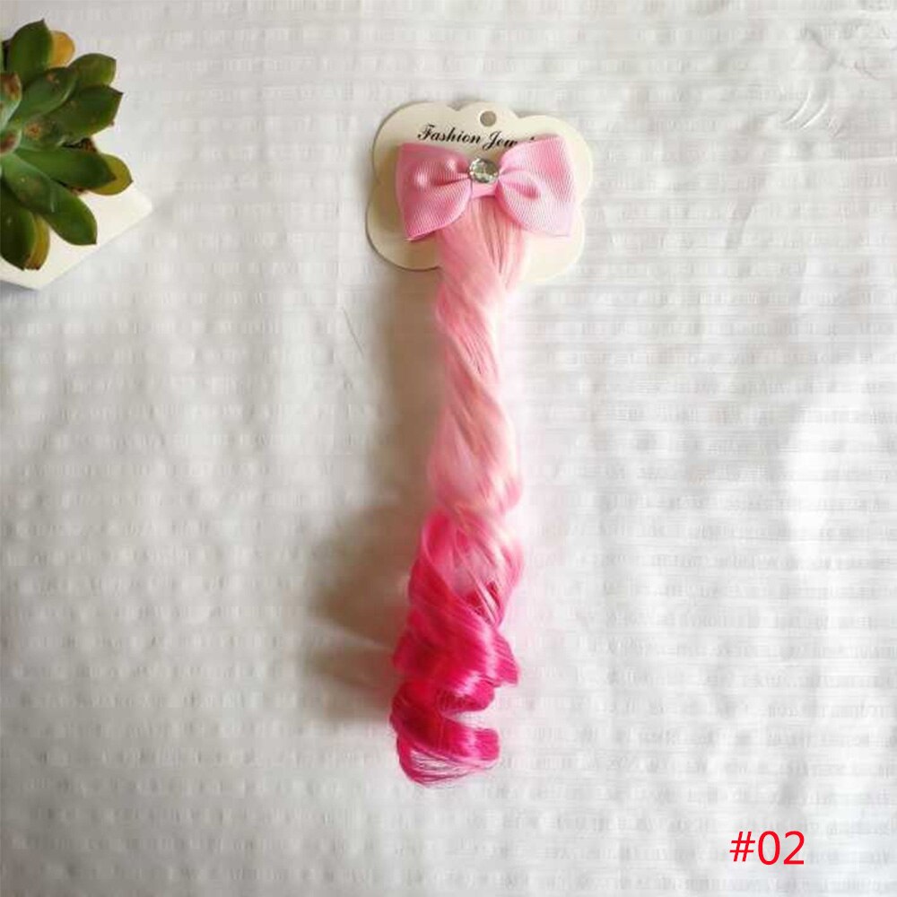 Novo crianças colorido peruca acessórios de cabelo arco cachos grampos de cabelo meninas crianças desempenho peruca hairpins headwear: 02