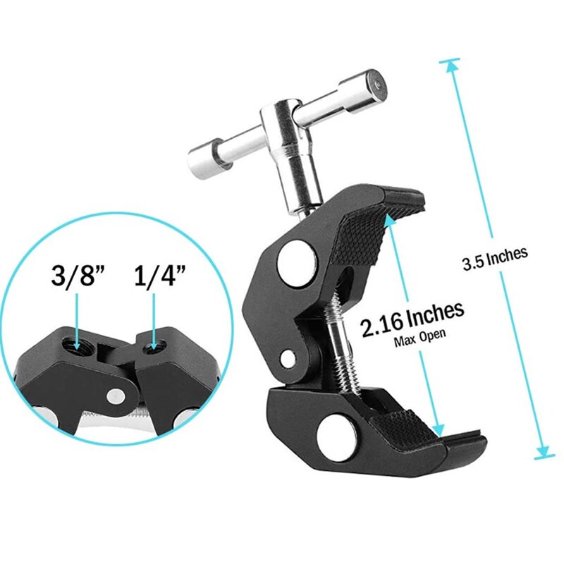Brazo articulado mágico para cámara Gopor DSLR, soporte de 32 &quot;para videocámara, Smartphone, abrazadera de montaje en pared, Mini tableta, Webcam, vídeo y estudio: B Clamp