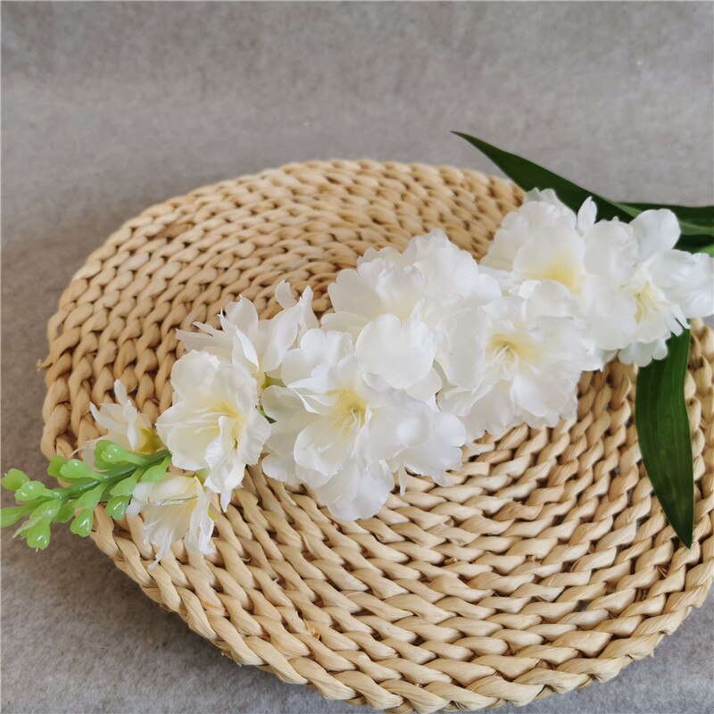 Fleur de jacinthe artificielle de 90cm, grande branche de fleurs artificielles pour automne, décoration de mariage pour la maison, couronne de fausses fleurs: milk white