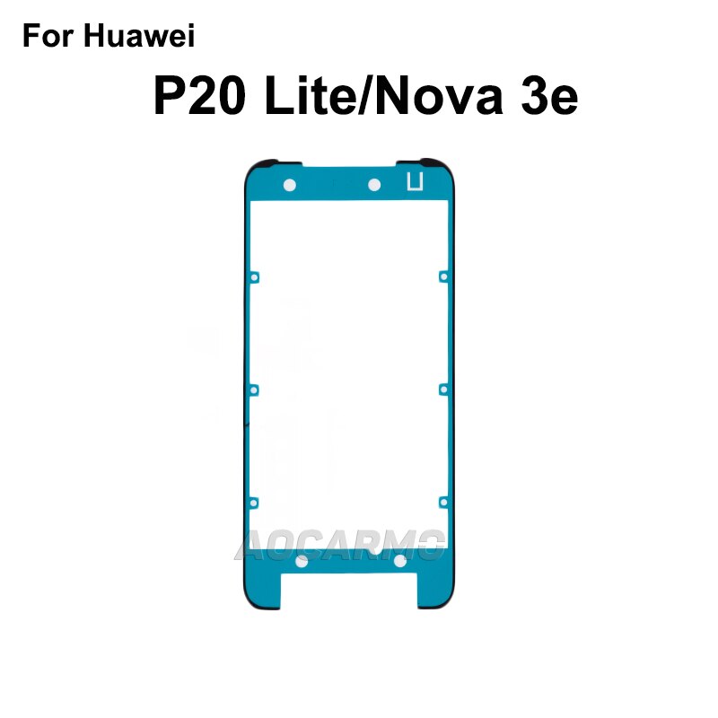 Aocarmo Terug Frame Batterij Cover Lijm Achter Deur Voor Lcd-scherm Sticker Lijm Tape Voor Huawei P20 Lite P20Lite Nova 3e: Front Sticker