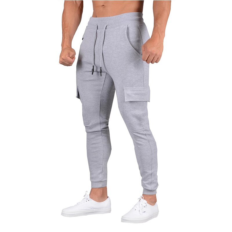 Sorte cargobukser mænd sport herems haremsbukser stor størrelse kaki bukser joggingbukser lange causal cargo bukser til mænd