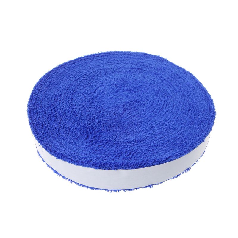 1 Reel 10M Towel Glue Grip Badminton Tennis Racket Overgrips Non-Slip Sweat Band Grip Tape: blue