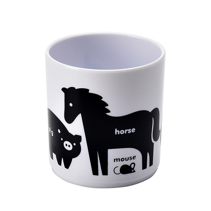 freundlicher Alphabet Platte Schüssel Anti-herbst Tasse Flach Platte Geschirr Dreieck Platte knapp Becher Baby Lebensmittel Liefern Schulungen platte: Tier 01