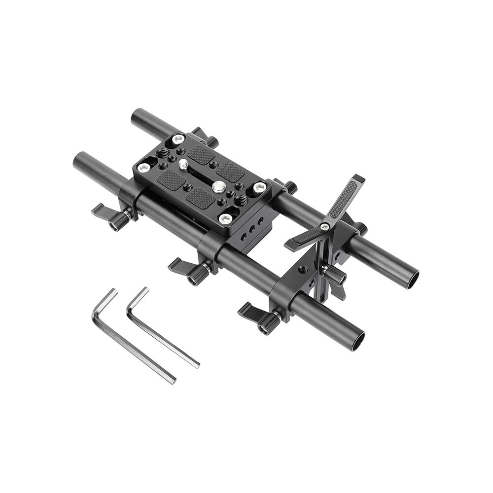 KIMRIG Camera Mounting Plate Tripod Monopod Mounting Base Plate With 15mm Rod Clamp Railblock For Rod Support / Dslr Rig Cage