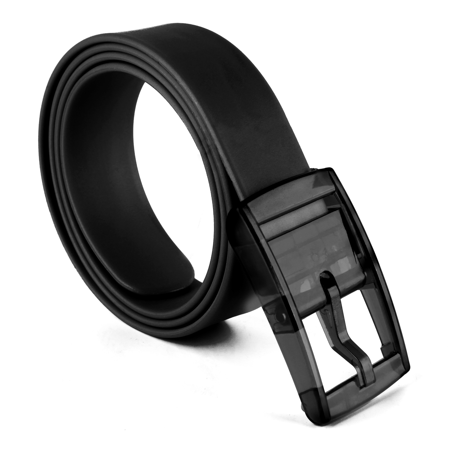 Kleur Unisex Rubber Golf Broek Riemen Voor Mannen Verstelbare Cut-To-Fit Waterdichte Plastic Voorkomen Allergie Riem Modieuze riem: black