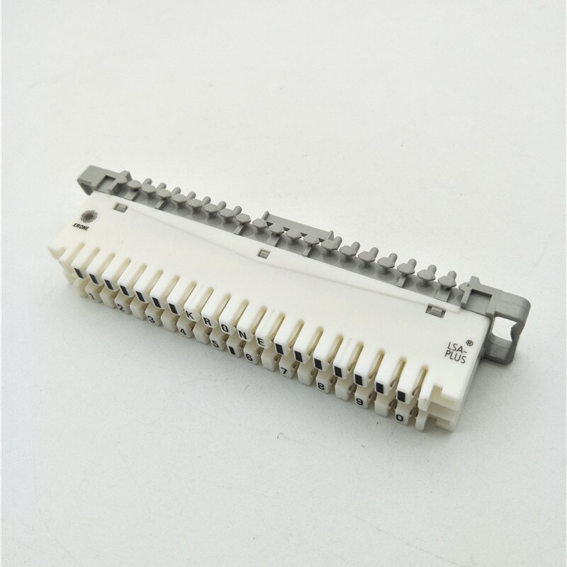 White 10 Positions Dual Row Telecom Phone Line Cable Terminal Blocks