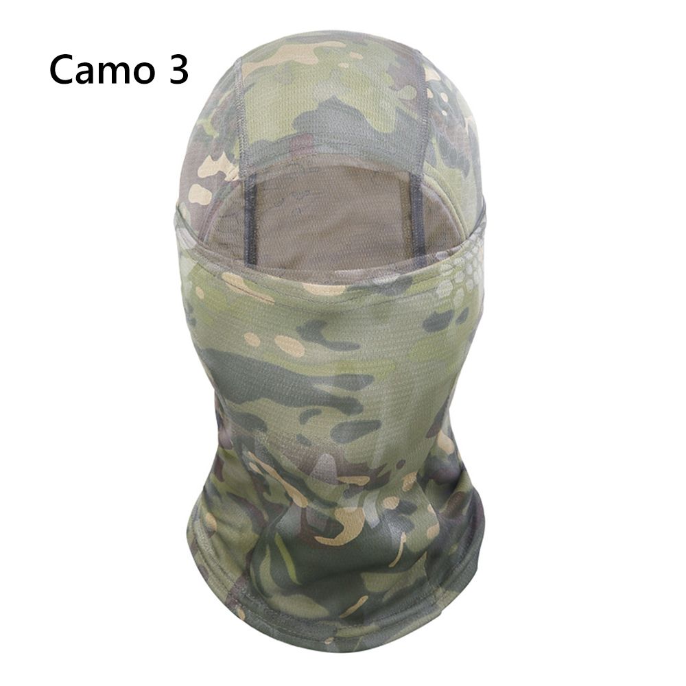 Cagoule respirante anti-poussière pour moto, cagoule de Protection solaire UV: Camo 3