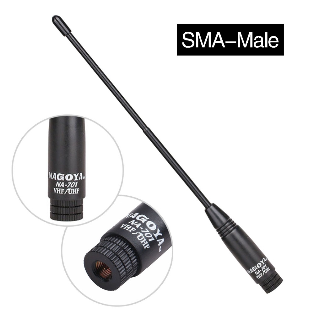 2 stücke Nagoya NA-701 SMA-Männlich Dual Band 144/430MHz Soft-Antenne für Handheld Radio TYT Wouxun yaesu ICOM Walkie Talkie Radio