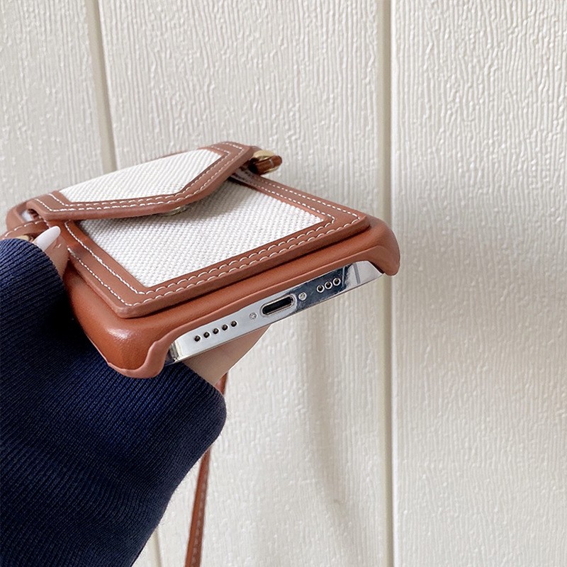 IPhone 13 crossbody card bag, can hold ID card, bank card, half pack, bare machine feel