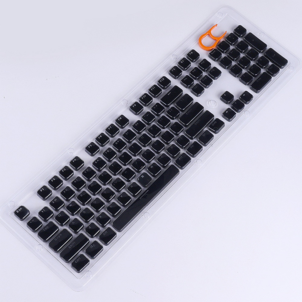 Low Profile Keycap Set for Cherry MX Backlit Mechanical Keyboard Crystal Edge with Key Puller Removal Tool