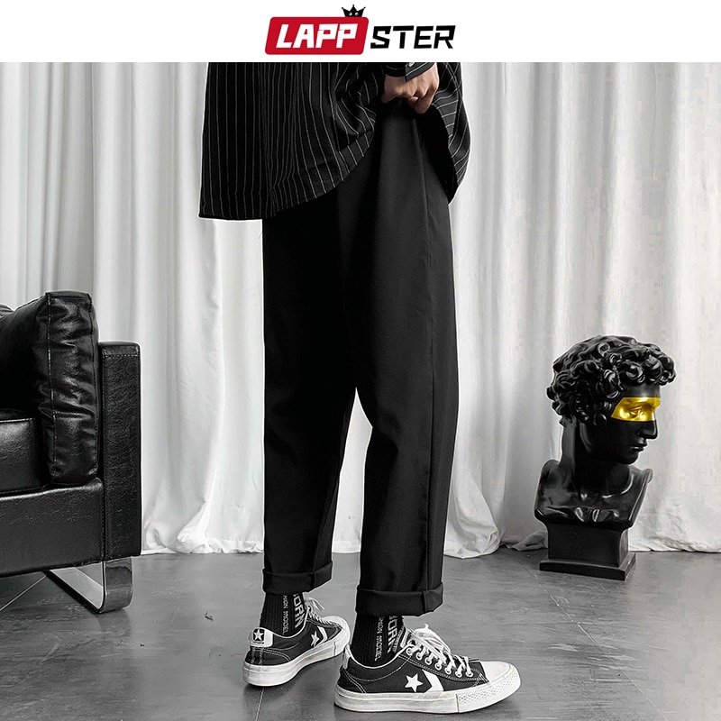 LAPPSTER para hombre Pantalones Streetwear Joggers para hombre Hip Hop Negro Pantalones deportivos masculinos Fashions coreanas Harajuku Pockets pantalón 5XL