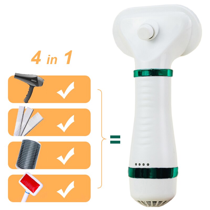 UNTIOR-cepillo eliminador de pelo para perros y gatos, 2 en 1, secador de pelo para mascotas, peine de depilación, limpiador de pelo para mascotas, SUMINISTROS DE ASEO: B / EU