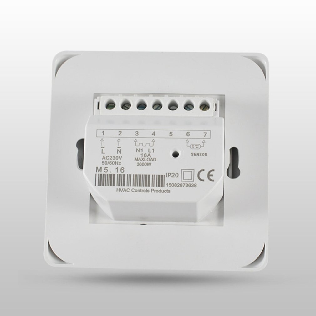 V719H Indoor Warming Temperature Controller 220V 16A Manual Operation Floor Room Thermostat Heating Room Control Switchs