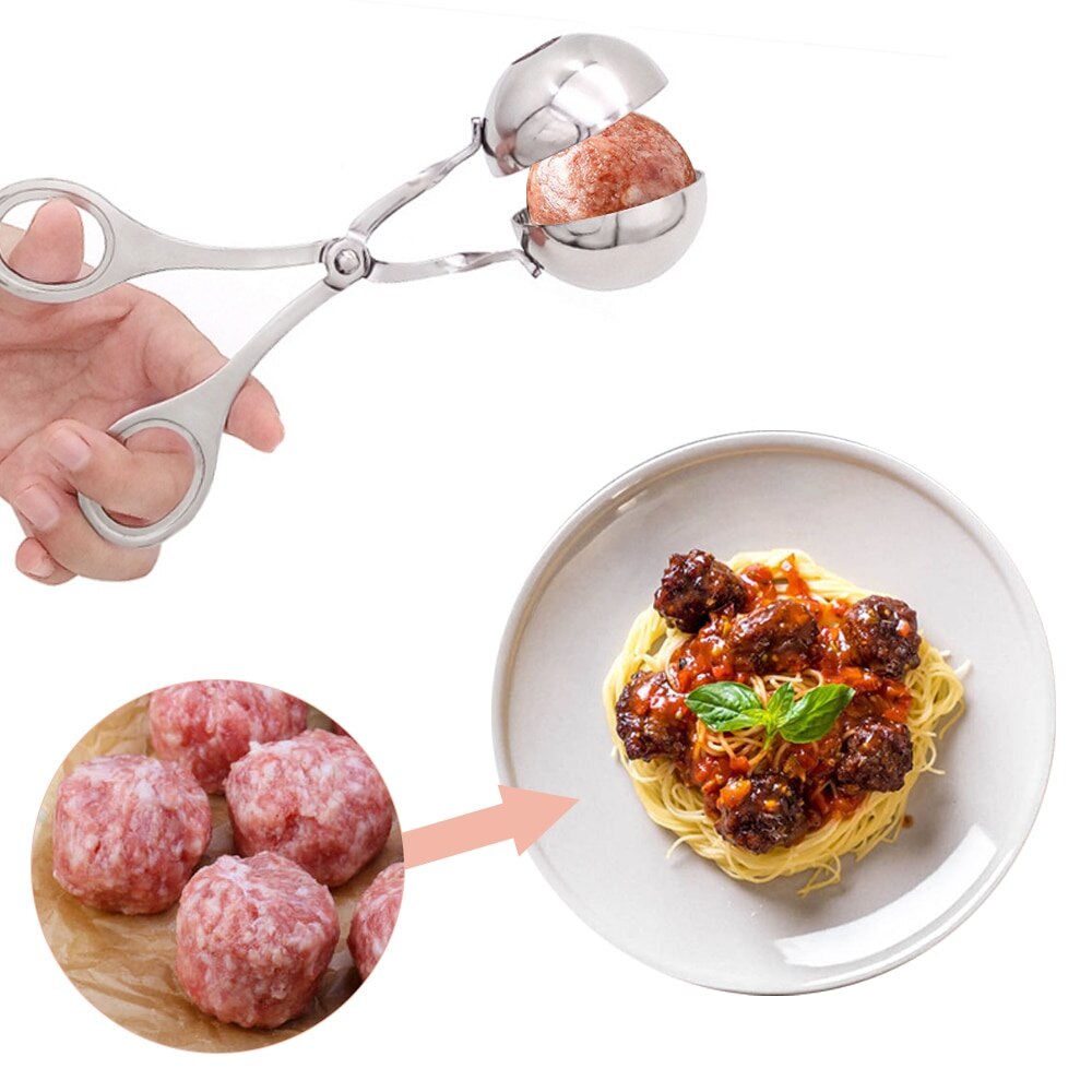 304 Stainless Steel Multifunction Meatball Maker Meatball Mold Meat Ice Cream Ball Croquettes Mold Kitchen Meat Tool