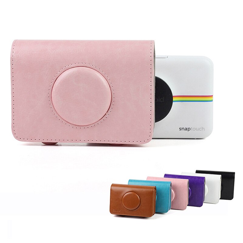 PU Leather Protection Bag Case Cover For Polaroid Snap Touch Instant Film Photo Camera with Shoulder Removable Strap