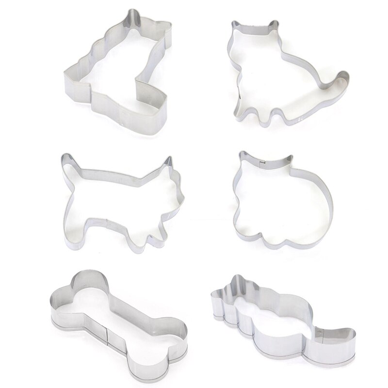 5 stilar diy tårta dekorera djur husdjur katt ben tass kakskärare mögel 3d socker hantverk bakverk kex fondant tårta bakform